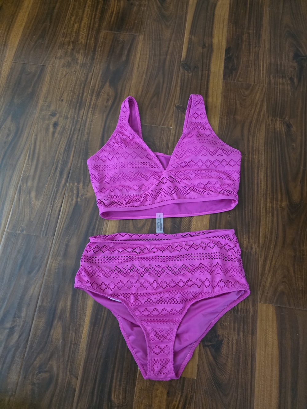 Women’s Fuchsia Crochet Two-Piece Bikini